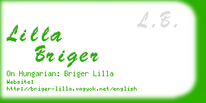 lilla briger business card